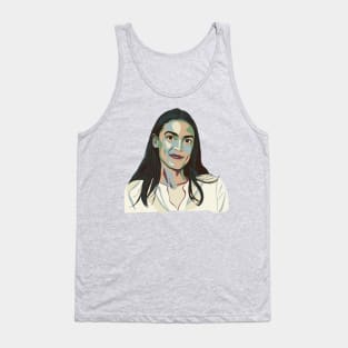 Alexandria Ocasio-Cortez Colorful Portrait Tank Top